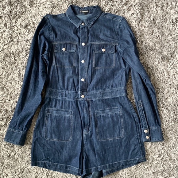Express Pants - Express Denim Romper